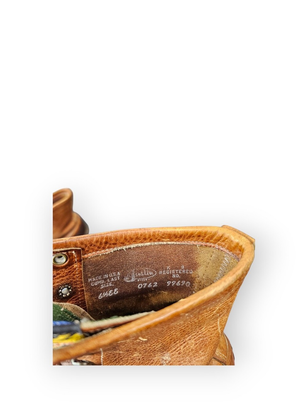 Justin Conductor Packer Work Boots USA Made Brown Leather Lace Up Women's 6.5EE - Picture 5 of 7